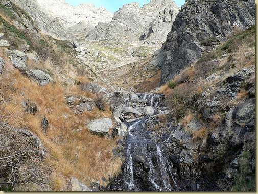 il canale che scende dalla Cima Marsicce