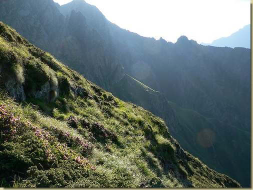sulla cengia verso Busarasca...