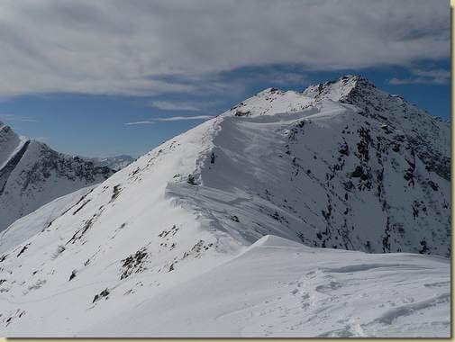 la cresta che sale al Tignolino 