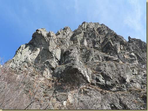 Cima Corte Lorenzo - la parete sud-ovest