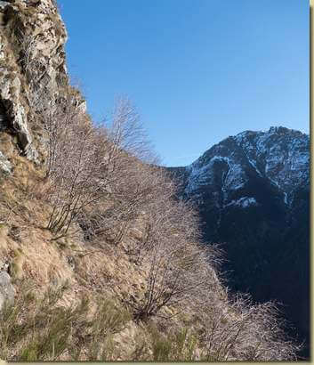 il tratto iniziale della cengia...