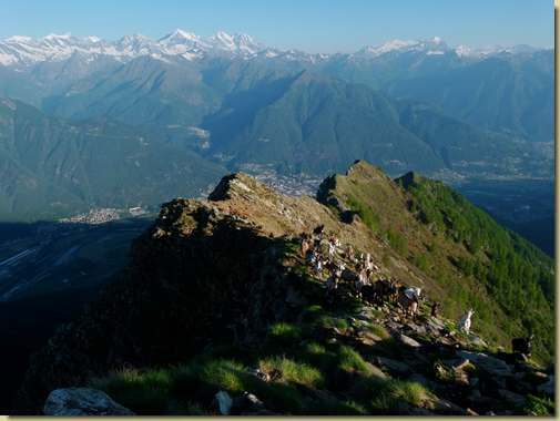 la cresta verso il Pizzo Colla Bassa...