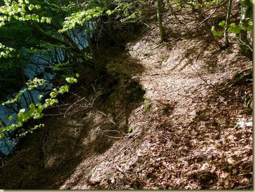 il sentiero verso il canale...