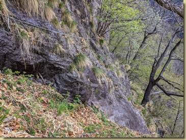 al passaggio su roccia in parte bagnato in questa occasione...