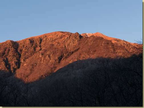 alba sulla Punta Palestrone e sul Pizzo...