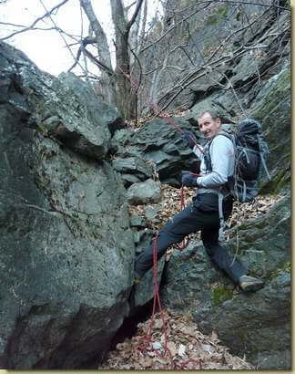 Maurizio in discesa...