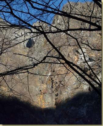 il canalino dove scende l'acqua del Funtanin...