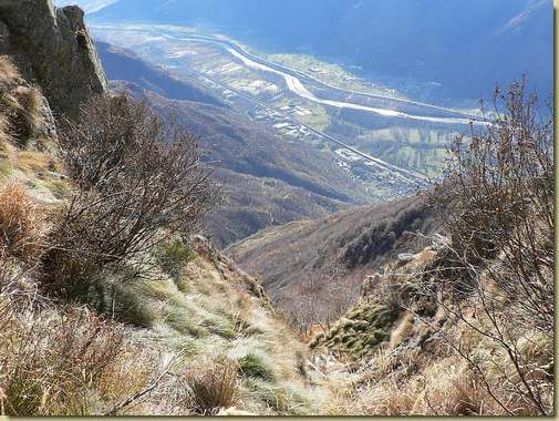 traversando verso l'Alpe Vallard