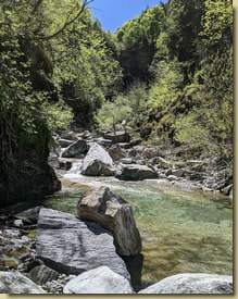 Rio di Menta a circa 1073 m.