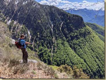 scendendo lungo il percorso da Ramella al Rio di Menta...
