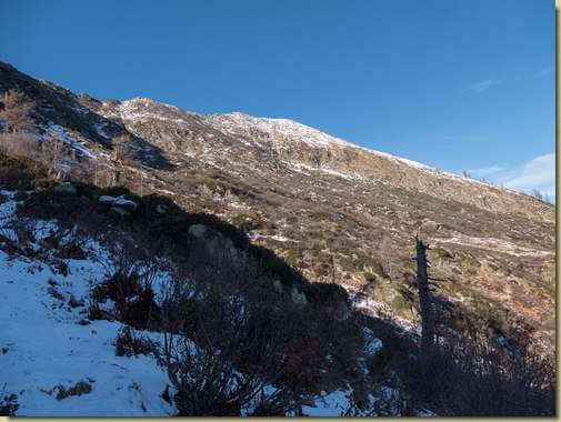 il versante da traversare...