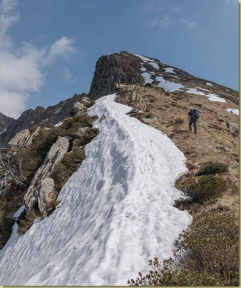 salendo alla Cima Cugnacorta...
