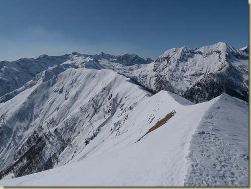 la cresta percorsa...