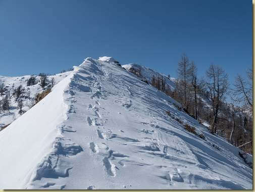 scendendo la crestina...