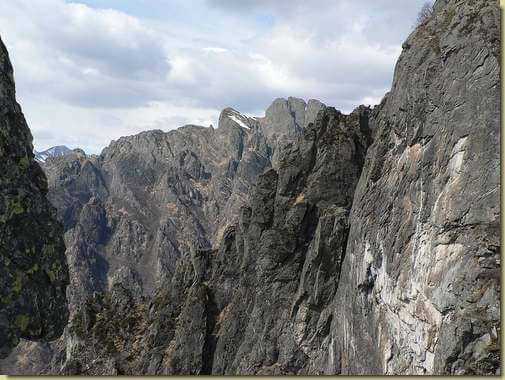 vista sul Pedum dalla cresta ovest della Cima Tuss 