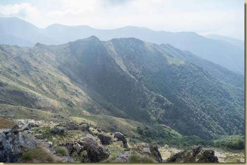 il versante da traversare verso l'Alpe Belmello...