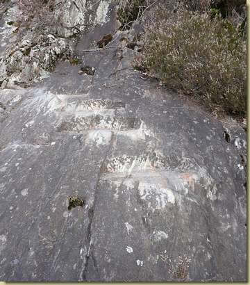 scalini nella roccia...