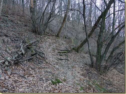 sul sentiero che sale dalla localit&agrave; Al Piano...