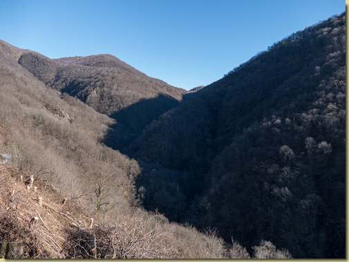 il versante traversato...