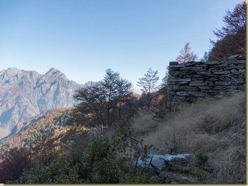 il rudere a ca. 1515 m.
