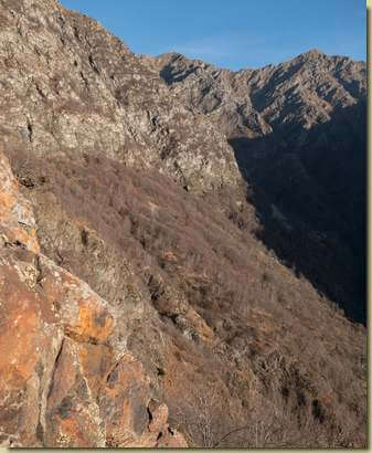 vista sul versante sopra La Piana...