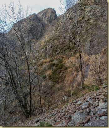 in alto, la dorsale di Pianezza...