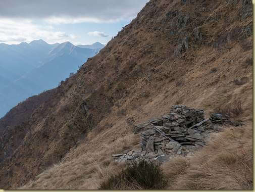 arrivo a Vallard ai ruderi intermedi...