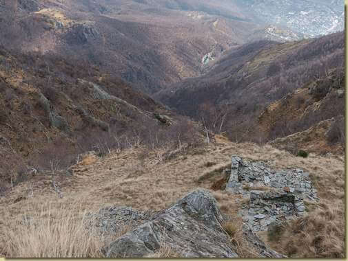 le baite di Vallard poste a nord...