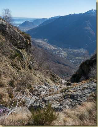 panorama dal canale che sale al Vallard...