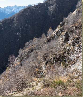 traversando il versante...