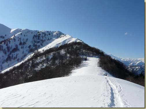 scendendo dalla Cappella del Crup 