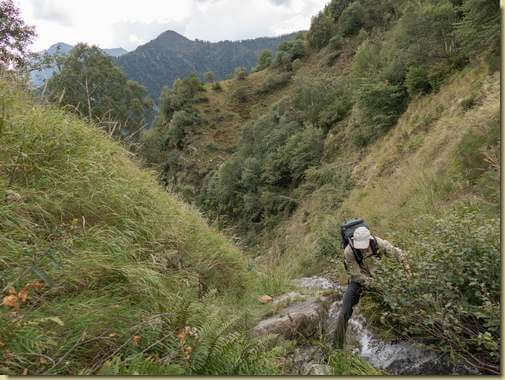 il primo dei canalini da traversare...