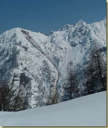slavina scesa dalla cresta nord del Pizzo Marcio...