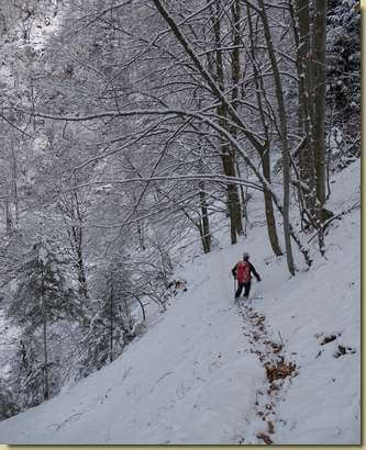traversando verso il canale...