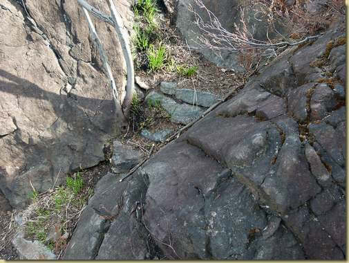 tracce del sentiero della Cola Teu...