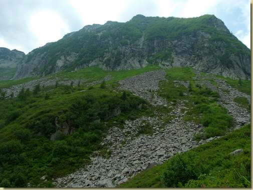 il versante nord del Pizzo dei Diosi