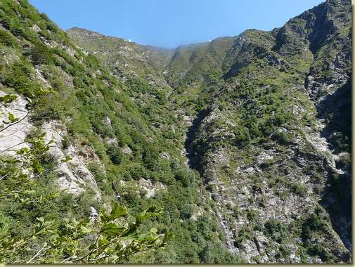 la testata della valle del Rio del Ponte 
