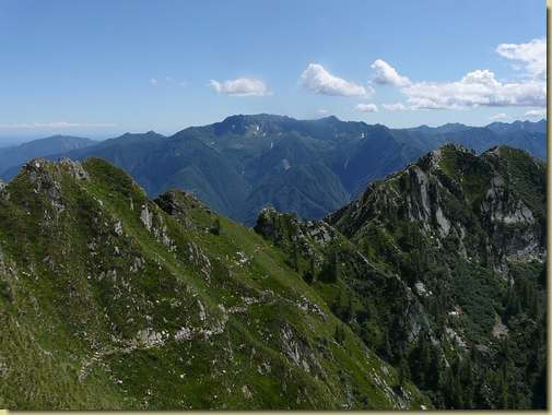 la cresta verso il Pizz Lacina  