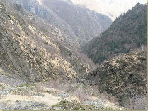 in discesa verso Baldesaut...