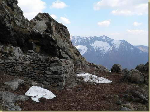 i ruderi della baita di Seriago