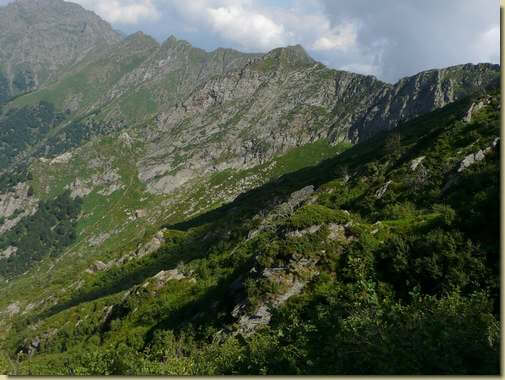 traversando verso l'Alpe Teccia... 
