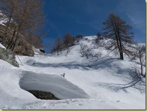 traversando sul versante ovest...