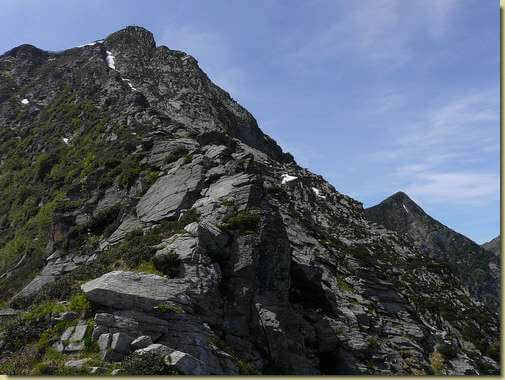 la cresta nord del Pizzo Ragno 