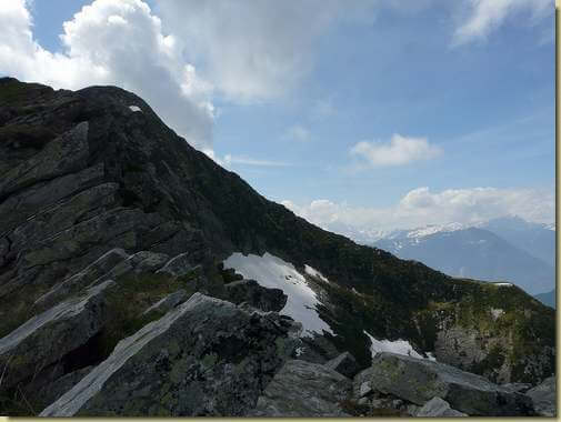 la linea della cresta nord del Pizzo Ragno