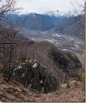 la dorsale che scende a Pra di Sopra...