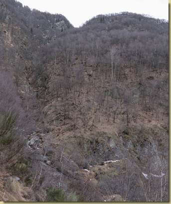 il versante risalito in seguito...