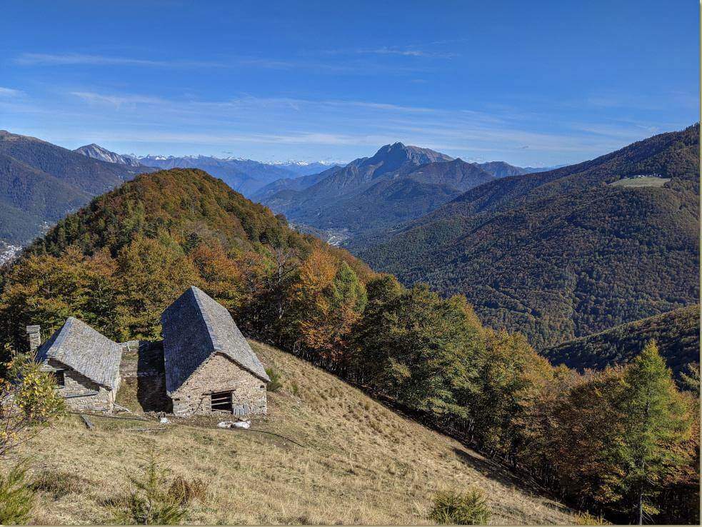scendendo all'Alpe Cima...