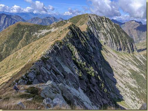 la cresta verso il Pizzo dei Diosi...