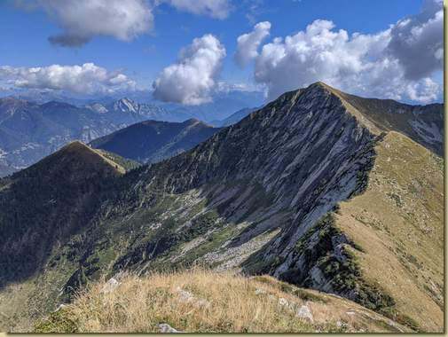 la cresta verso il Pizzo Stagno...