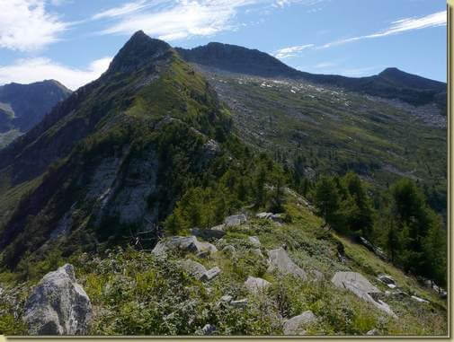 la cresta verso il Tignolino di Trontano... 